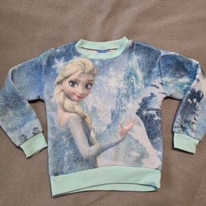 Disney Frozen Elsa Blue Sparkle Sweatshirt